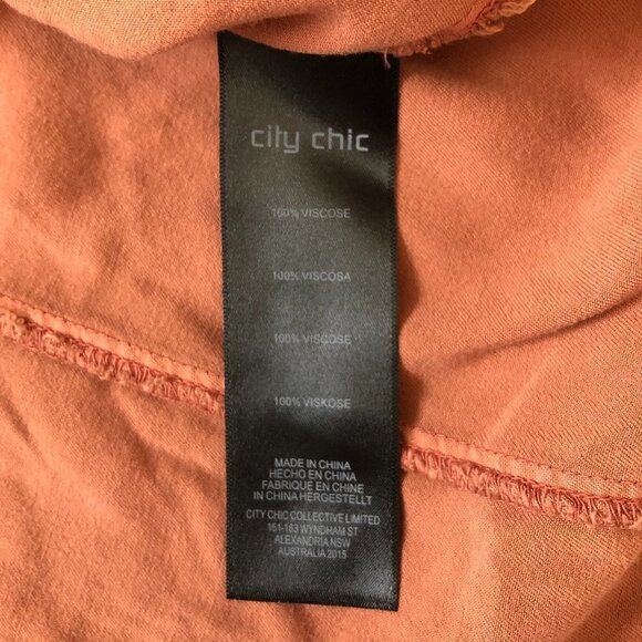 CITY CHIC Top Women's Size XXS Oversized Winter Lust Shirt Brown/Copper NWT - Picture 10 of 12